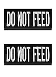 2 Pieces Do Not Feed Dog Harness/Vest Patch Tactical Military Funny Service Dog Patch Hook and Loop Embroidery Fastener Emblem - Emotional Animals Support Patch for Service Dog Guide Dog