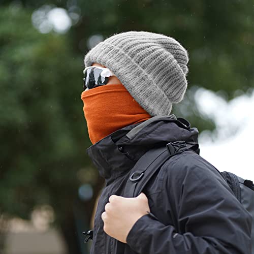 Image of ACUSHLA 100% Merino Wool Neck Gaiter Men Women Winter Ski Face Mask Scarf