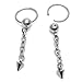 Mens Womens Stainless Steel Spike Chain Huggie Hinged Hoop Earrings Drop Dangle 2 pcs
