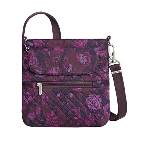 Travelon Anti-Theft Classic Mini Shoulder Bag, Wine Rose