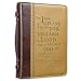 Christian Art Gifts Tan Faux Leather Bible Cover for Men and Women | I Know The Plans - Jeremiah 29:11 | Zippered Case for Bible or Book w/Handle, Large