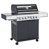 Jamestown KNOX 4-Brenner Gasgrill mit Seitenbrenner und Infrarot-Brenner inkl. Thermometer im Deckel | Hochwertiger Grill für ein gelungenes Barbecue