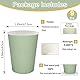 MORAINJAY 16 Stück Salbeigrün Pappbecher,9oz/250ml Papier Salbeigrün Partybecher Trinkbecher,Cups für Hochzeit Partybedarf,Becher für Heiß und Kaltgetränke,Kaffee,Tee,Geburtstag,Kinderparty