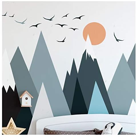 Ambiance Stickers Scandinavian Mountain Wall Decals Cover