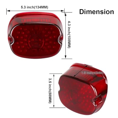 Luz trasera integrada para Harley Davidson Sportster 883 y Dyna con intermitentes LED 6