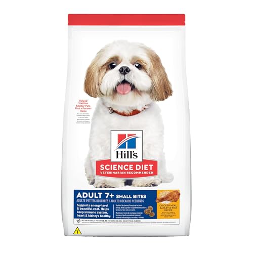 Ração Hill's Science Diet Adultos 7+ Pedaços Pequenos para Cães Idosos sabor frango - 6.8kg