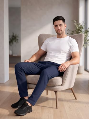 Image of SaintX Men's 4-Way Stretchable Athleisure Pants | Sweat Wicking Fabric | Slim Fit | Active - Sports Wear | Travel, Lounge & Casual Wear | Stylish Back Zipper Pocket | Available in Plus Size (ST06)
