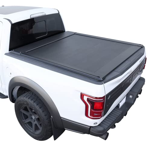 Syneticusa Automatic Retract Hard Tonneau Cover Fits 2004-2023 Ford F-150 (incl. Raptor/Lightning) 5.5' (67”) Truck Bed Aluminum Waterproof Off Road Rack Ready Retractable