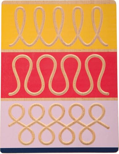 small foot Schreibtafel-Set „Educate“ aus Holz, Schreiben Lernen mit Schwungübungen, für Kinder ab 5 Jahren, 12560