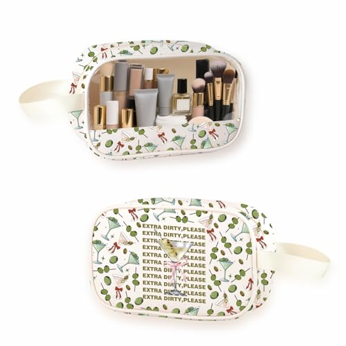 Filthy Martini Gift Dirty Martini Clear Makeup Bag Dirty Martini Lover Gift Martini Merch Cocktail Lover Gift (Dirty C-Makeup)