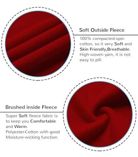 QBK Kids Brushed Fleece Zip-Up Hooded Sweatshirt Hoodie for Boys or Girls 3-14 Years3