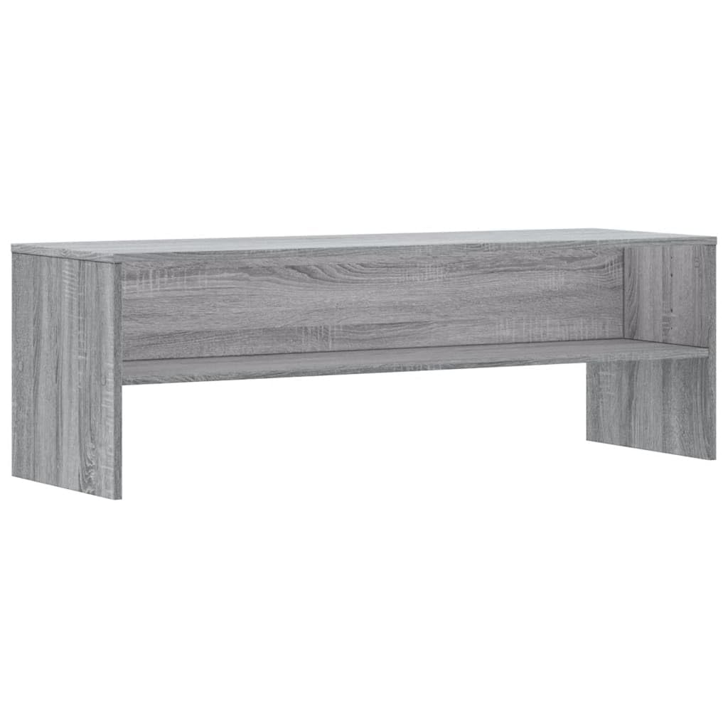 Meuble TV moderne gris 120 cm en bois d'ingénierie pour salon contemporain