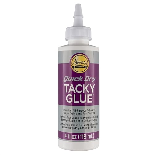 All-Purpose Tacky Glue Premium Adhesive for Crafts Jewelry and Household Repairs Quick Dry 4 Oz. (1 Bottle)