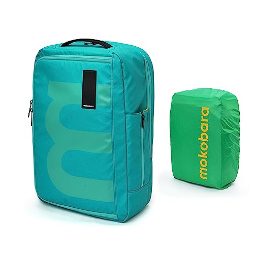Image of MOKOBARA The Em Duffle Backpack - 32L Premium Outdoor All-Purpose Laptop Backpack With Rain Cover (Seaweed Green) (My Sky)