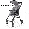 Lightweight Travel Baby Stroller, Compact Foldable Baby Stroller with Sun Visor, Convenience Airplane Strollers, Ultra-Compact One-Hand Foldable Stroller, Baby Airplane Travel Essentials (Grey)