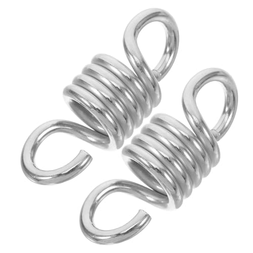 BESPORTBLE 2 pezzi Molle in Acciaio Inossidabile per Altalena e Amaca Molle di Sospensione Resistenti e Facili da Installare per Sedie Sospese e Veranda Assorbitori di Urti per Uso Esterno