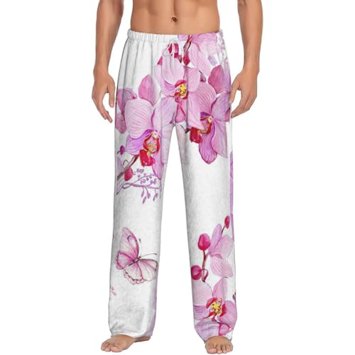 Pantalon de pyjama pour homme en polaire micropolaire à poches imprimé