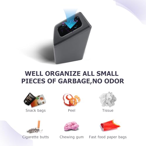 Image of LUWU Car Trash Can with Lid - Portable Mini Dustbin Garbage Bin for Toyota Corolla Cross Interior (Leak-Proof, Left)