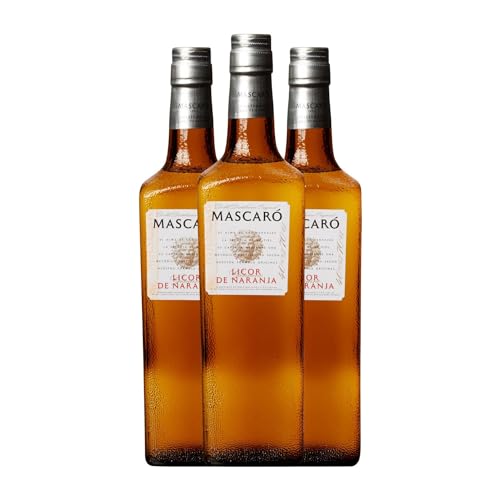 Triple Seco Mascaró Gran Licor de Naranja 70 cl (Caja de 3 Botellas de 70 cl)