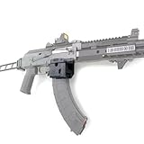 Spartan Mounts for AK-47 Locking Vertical and Horizontal Display Hook | Wall Storage Organization System | Unique Low Profile Design | Gun Safe Room | Made in The USA (Barrel Points Right (+PMAG))