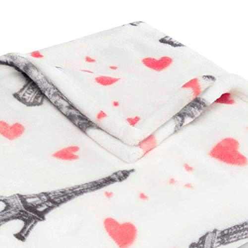 Image of Betsey Johnson - Blanket, Buttery-Soft Throw Blanket for Couch or Bed, Boldly Plush & Oversized Bedding (Paris Love Pink, 50 inch x 70 inch)
