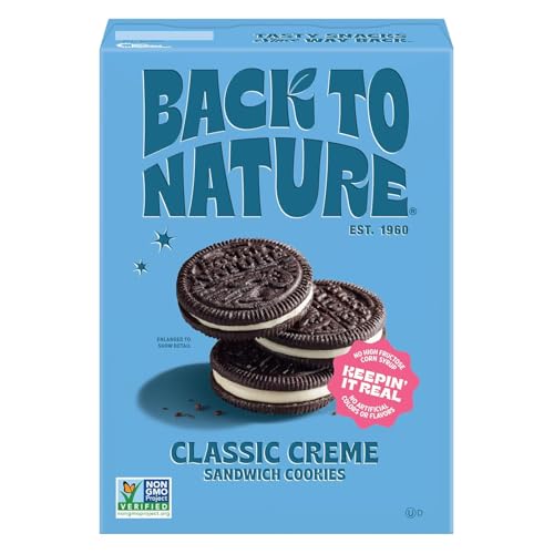 Back To Nature Classic Creme Sandwich Cookies - Plant-Based Cookies Made With Wheat Flour - Non-Gmo, No High Fructose Corn Syrup, 9 Ounce (Pack Of 1)