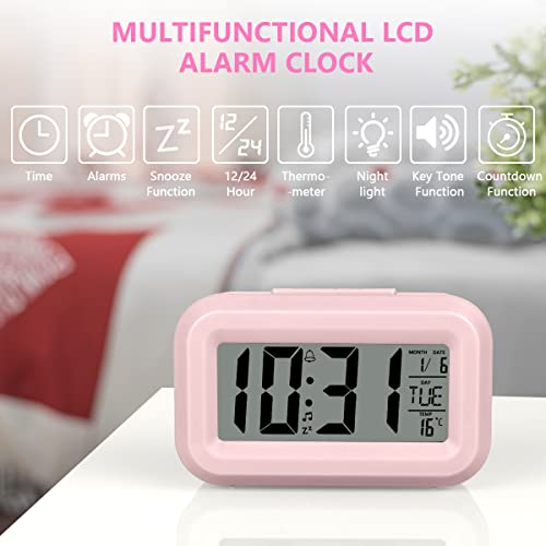 Vicloon Digital Alarm Clock Bedside, LED Display Clocks with Adjustable Snooze 12/24Hr,Temperature, Date,Timer - Image 3