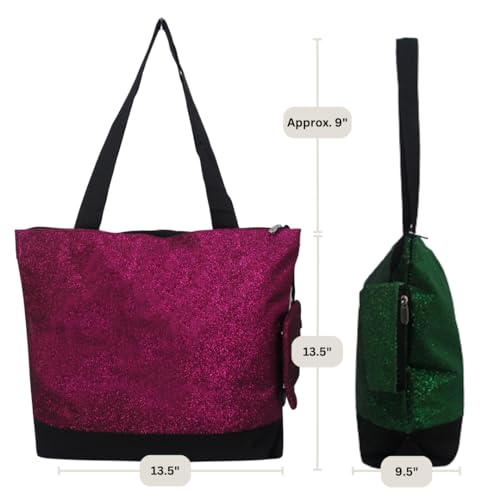 Image of NGIL Medium Top Zipper Closure Canvas Tote Bag with Attached Matching Coin Purse For Moms and Nurses