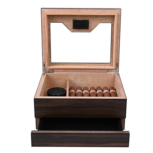 Volenx Cedar Wood Cigar Humidor with Hygrometer