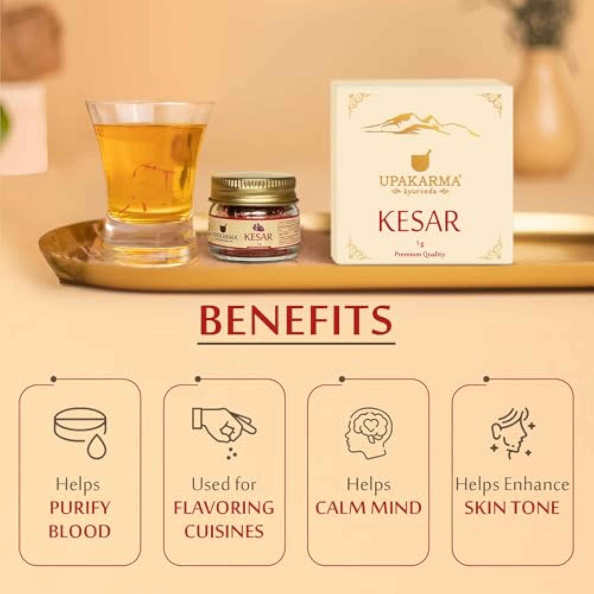 Kashmiri Kesar Saffron Original 1gram - A+++ in Box