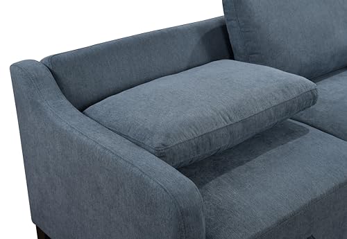 ZIGHTH 69\'\' Convertible Queen Size Sleeper Sofa Bed, Modern Linen Loveseat Sofa Couch with Pull Out Bed for Living Room - Thumbnail 6