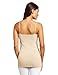 Camisole for Women Spaghetti Strap, Skinnytees Basic Skinny Camisole Scoop Neck Tank Top - Stone, One Size