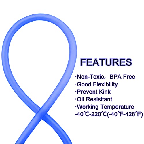 0.2''X78''(5Mm X 2M) Universal Fuel Vent Line Hose Petrol Gas Oil Tube Pipe Repleacment For Atv Dirt Bike Go Kart Moped Pocket Bike Blue #TOP4