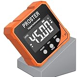 Proster Livella Digitale Inclinometro con Display LCD VA Misurazione Angolare 4x90° Funzi...