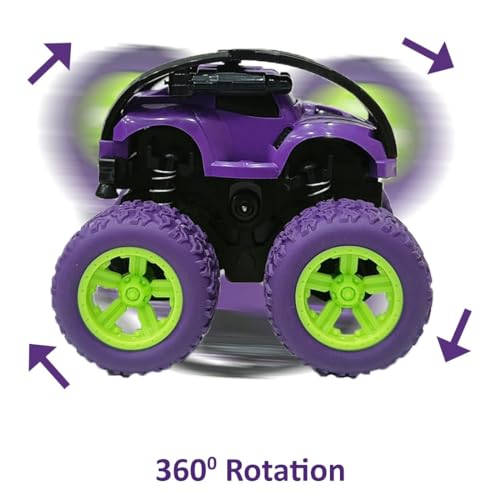 Image of TOY BHARAT Monster Truck 360 Pack of 2 | Gift Toy | Made in India | 1-6 Year | Realistic Design | Indoor Outdoor Play | Safe and Non-Toxic | Gift for Kids | Multicolour