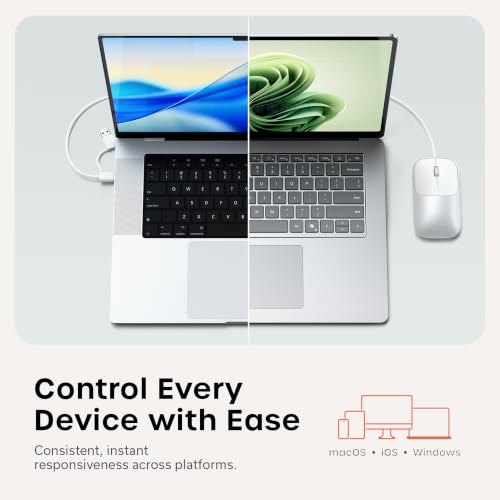 Satechi Slim LX Wired Mouse, Aluminum USB-C Design, Silver by Satechi - Used condition - Image 2