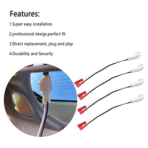 72-8104 Speaker Adapter Wire Harness Replacement For Toyota Camry Corolla Tacoma Tundra Scion Pontiac Car Front And Rear Door Speaker Wire Harness Adapter Plug (4Pcs） #TOP2