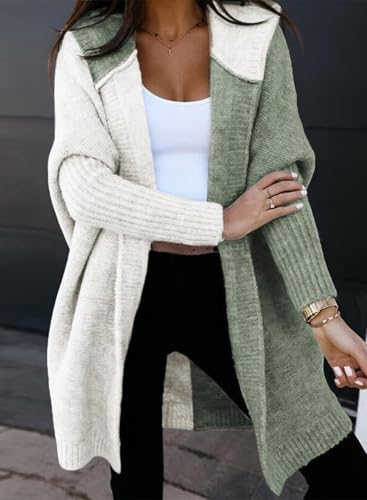 Image of Astylish Women 2026 Fall Clothes Outfits Hooded Knit Cardigan Sweaters