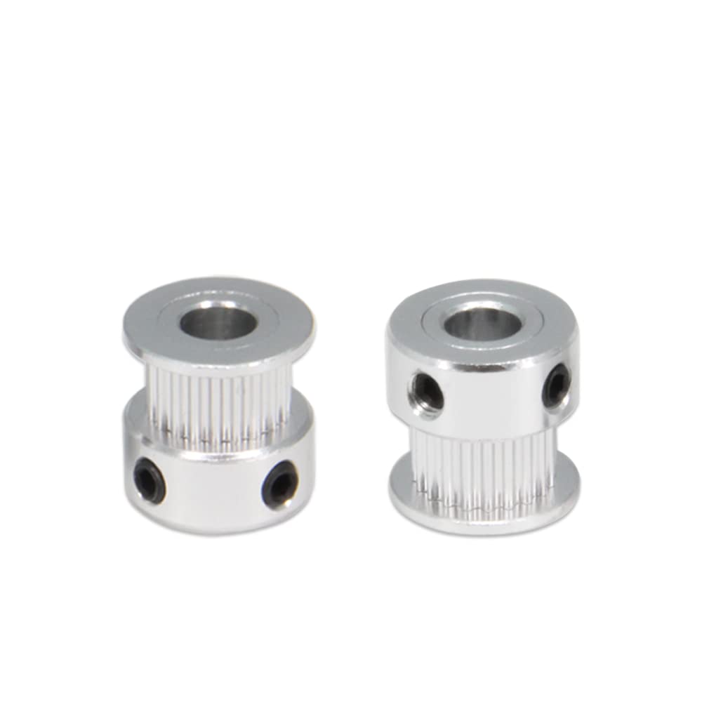 2 zestawy kół synchronicznych 2GT 20 i 80 zębów otwór 6,35 mm, aluminiowe koło pasowe rozrządu z 2 paskami o długości 250 mm i szerokości 6 mm (20-80T-6.35B-6)