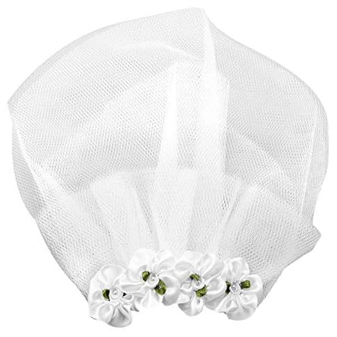 Zerodis Hund Hochzeitsschleier, Glamouröse Hundeblume Kopfschmuck Schleier Haustier Weiß Hochzeitsschleier Brautkleid Tüll Schleier Kostüm Cover
