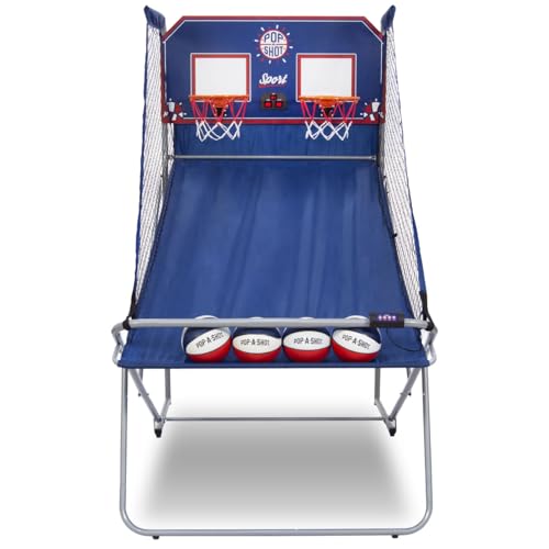 Pop-A-Shot - Dual Shot Sport | Arcade Basketball Game for Home | Paddle Scoring Hoop, 10 Game Modes, 4 Balls | Foldable for Easy Storage | Fun for All Players by Pop-A-Shot - Used condition - US$205.11