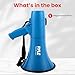Pyle 40W Megaphone Siren Bullhorn Speaker, Portable and Lightweight Automatic Bullhorn for Indoor and Outdoor Use, 800 Square Yards Projection Range, Use as Siren/Music (Blue)