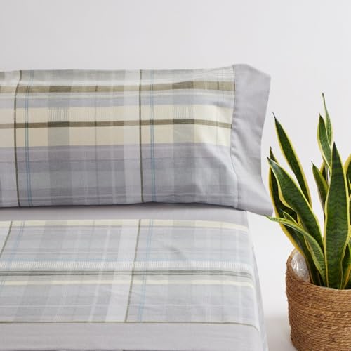 10XDIEZ Sábanas Franela Agnes Gris (Gris - Cama de 160cm)