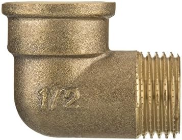 Invena 3/4 inch BSP Elbow Connection Pipe for Men and Women Screwed x Brass Fittings in Cast Iron