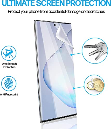 Image of STP FEEL (2 Pack Unbreakable Membrane Screen Protector Guard For Samsung Galaxy Note 10 Plus (6.8 Inch) | Membrane Ultra Smooth Touch with Finger Print Support - HD /3 Months Warranty
