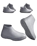 Fonyiunce 3 Pares Cubrezapatos Impermeables EU 38-46, Reutilizable y Antideslizante para Lluvia, Días de Nieve, Playa del Desierto, Carreteras Fangosas, Nevados y Senderismo