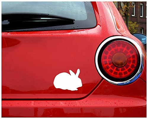 Samunshi® Hase Kaninchen Tier Aufkleber Autoaufkleber Sticker für Auto Motorrad Wohnmobil Scheiben in 8 Größen und 25 Farben (30x23cm Flieder)