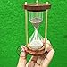 Sohrab Nauticals 1 Minute Hourglass | sandTimer with Natural Sand Color | 5x5x10cm | Sand Timer for Home & Kitchen, Office Table | Hourglass for Gifts with god All Things are Possible (Pack of 1).
