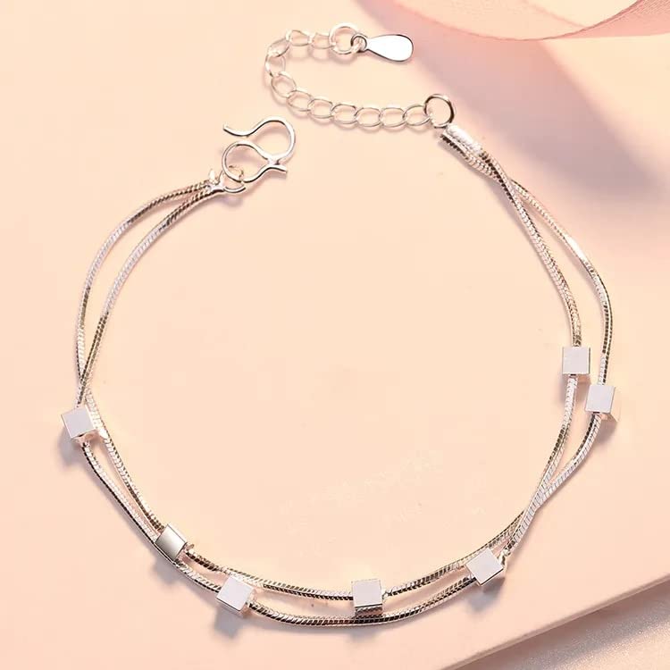 Bracelets à chaîne carrée pour femmes accessoires de mariage chic