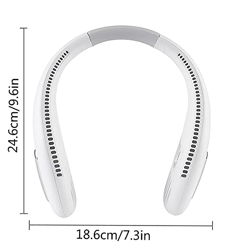 Ventilateur portable de cou rechargeable pour le camping de sport et le bureau blanc - 5